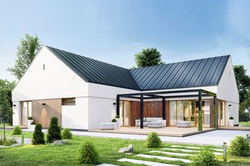  Projekt domu Magnetyt z garażem 2-st. [A] (WRF2051) - projekt domu parterowego - Zdjęcie 2