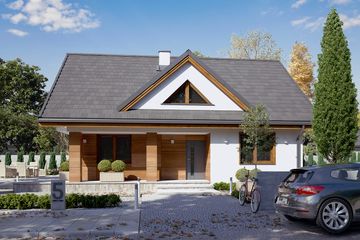  Projekt domu Wanilia (BSA2141) - projekt domu parterowego z poddaszem - Zdjęcie 1