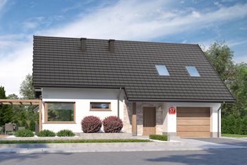  Projekt domu przy Alabastrowej 57 (KRK1631) - projekt domu parterowego z poddaszem - Zdjęcie 5