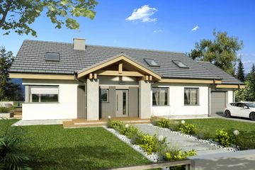  Projekt domu Szarlotka B (WRD2788) - projekt domu parterowego z poddaszem - Zdjęcie 2