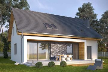  Projekt domu Rewers (WRN1447) - projekt domu parterowego z poddaszem - Zdjęcie 3