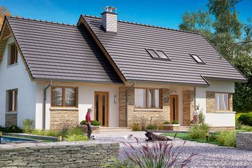  Projekt domu BS-07 wariant 2 dwulokalowy (JGC1226) - projekt domu parterowego z poddaszem - Zdjęcie 3