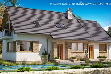  Projekt domu BS-07 wariant 2 dwulokalowy (JGC1226) - projekt domu parterowego z poddaszem - Zdjęcie 2