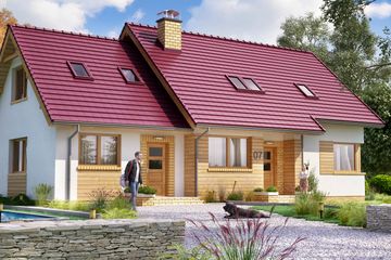  Projekt domu BS-07 wariant 3 dwulokalowy (JGC1227) - projekt domu parterowego z poddaszem - Zdjęcie 3