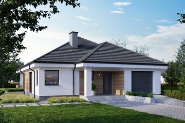  Projekt domu Eco 33 (WOZ1037) - projekt domu parterowego - Zdjęcie 1