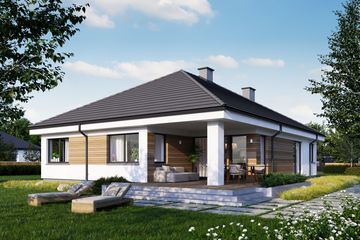  Projekt domu Eco 33 (WOZ1037) - projekt domu parterowego - Zdjęcie 2