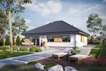  Projekt domu TK104 (WAK1097) - projekt domu parterowego - Zdjęcie 2