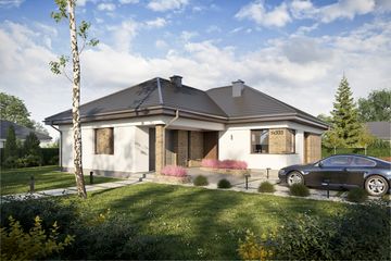  Projekt domu TK333 (WAK1100) - projekt domu parterowego - Zdjęcie 3