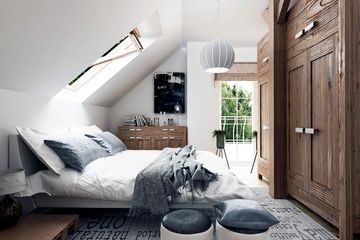  Projekt domu Strzyżyk z garażem 1-st. bliźniak [A-BL] (WRF2036) - projekt domu parterowego z poddaszem - Zdjęcie 9