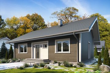  Projekt domu Efi drewniany (BSE1165) - projekt domu parterowego - Zdjęcie 1