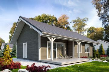  Projekt domu Efi drewniany (BSE1165) - projekt domu parterowego - Zdjęcie 2