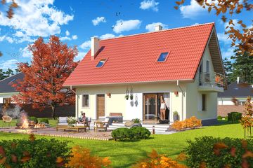  Projekt domu Pauza (WOE1029) - projekt domu parterowego z poddaszem - Zdjęcie 3