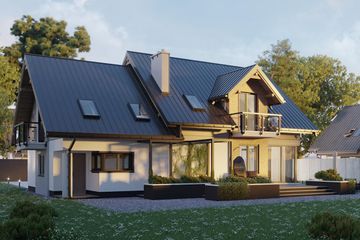  Projekt domu Axel Rex (1560) (KRD2709) - projekt domu parterowego z poddaszem - Zdjęcie 4