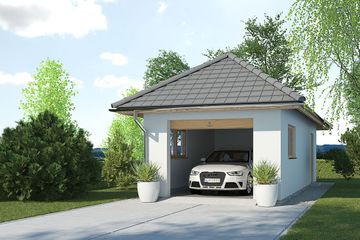  Projekt garażu APG 3B garaż (WRR1018) - projekt garażu parterowego - Zdjęcie 1