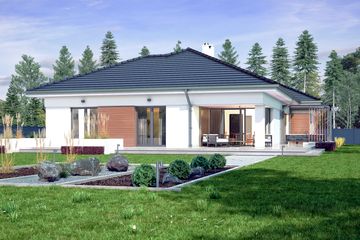  Projekt domu Galena III z garażem 2-st. [A] (WRF2053) - projekt domu parterowego - Zdjęcie 2