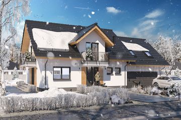  Projekt domu Ajaks max G2 (WOE1151) - projekt domu parterowego z poddaszem - Zdjęcie 2