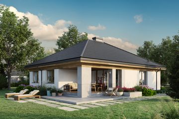  Projekt domu Eco 34 (WOZ1038) - projekt domu parterowego - Zdjęcie 2