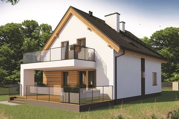  Projekt domu Kos 2 (SKA1102) - projekt domu parterowego z poddaszem - Zdjęcie 3