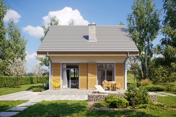  Projekt domu Sześcienny S1-2 (ZGD1000) - projekt domu parterowego - Zdjęcie 4