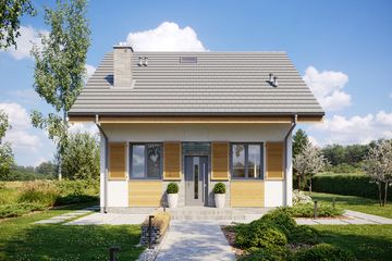  Projekt domu Sześcienny S1-3 (ZGD1001) - projekt domu parterowego z poddaszem - Zdjęcie 3