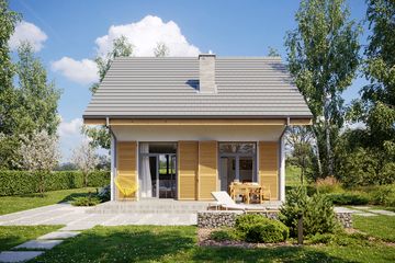  Projekt domu Sześcienny S1-3 (ZGD1001) - projekt domu parterowego z poddaszem - Zdjęcie 4