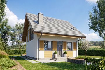  Projekt domu Sześcienny S1-5 (ZGD1003) - projekt domu parterowego z poddaszem - Zdjęcie 5