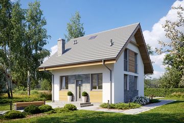  Projekt domu Sześcienny S1-5 (ZGD1003) - projekt domu parterowego z poddaszem - Zdjęcie 6