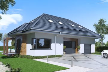  Projekt domu Sej-pro 005/1 G energo (ELW1022) - projekt domu parterowego z poddaszem - Zdjęcie 1
