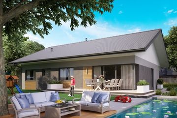  Projekt domu KA105 (PKT1113) - projekt domu parterowego - Zdjęcie 2