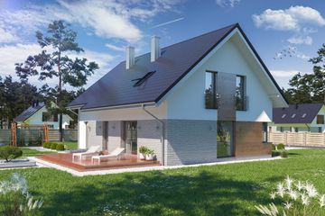  Projekt domu Domena 203 A2 (WRW1338) - projekt domu parterowego z poddaszem - Zdjęcie 2