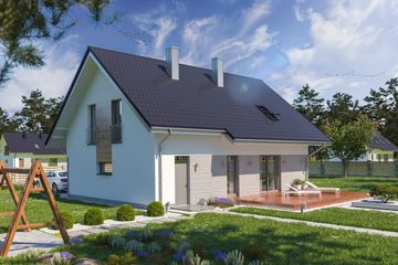  Projekt domu Domena 203 A2 (WRW1338) - projekt domu parterowego z poddaszem - Zdjęcie 3