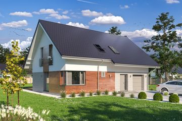  Projekt domu Domena 203 A2 (WRW1338) - projekt domu parterowego z poddaszem - Zdjęcie 4