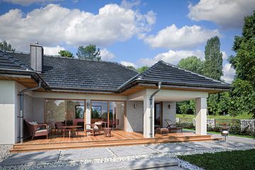  Projekt domu Domena 109 B1 (WRW1340) - projekt domu parterowego - Zdjęcie 4