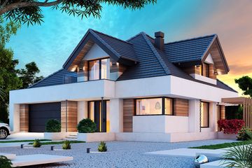  Projekt domu Opałek X 2G (BSB1143) - projekt domu parterowego z poddaszem - Zdjęcie 1