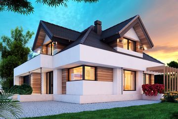  Projekt domu Opałek X 2G (BSB1143) - projekt domu parterowego z poddaszem - Zdjęcie 3