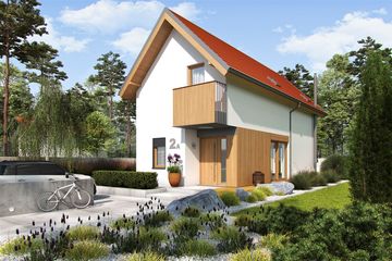  Projekt domu Moniczka II (wersja B) energo (WRC2763) - projekt domu parterowego z poddaszem - Zdjęcie 3