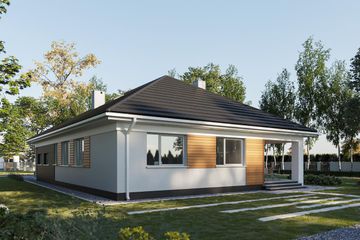  Projekt domu Kordian Alfa (1679) (KRD2821) - projekt domu parterowego - Zdjęcie 2
