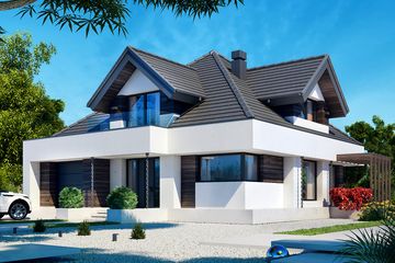  Projekt domu Opałek X (BSB1144) - projekt domu parterowego z poddaszem - Zdjęcie 1
