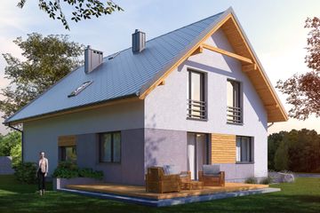  Projekt domu Basis II G1 (SLS1141) - projekt domu parterowego z poddaszem - Zdjęcie 2