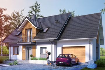  Projekt domu Directus II G1 (SLS1142) - projekt domu parterowego z poddaszem - Zdjęcie 1
