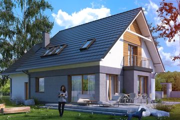  Projekt domu Directus II G1 (SLS1142) - projekt domu parterowego z poddaszem - Zdjęcie 2