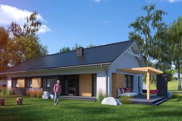  Projekt domu Gelidus I PG2 (SLS1144) - projekt domu parterowego - Zdjęcie 2