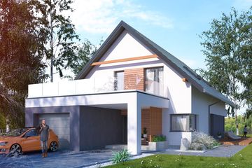  Projekt domu Vicinus I G1 (SLS1152) - projekt domu parterowego z poddaszem - Zdjęcie 1