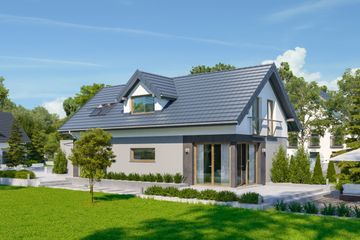  Projekt domu przy Migdałowej 5 (KRK1643) - projekt domu parterowego z poddaszem - Zdjęcie 2
