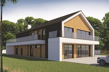  Projekt budynku usługowego Budynek usługowy BMU-430 wariant 1 (SKA1106) - projekt budynku z pełnym piętrem - Zdjęcie 1