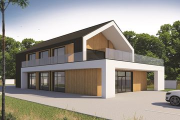  Projekt budynku usługowego Budynek usługowy BMU-430 wariant 1 (SKA1106) - projekt budynku z pełnym piętrem - Zdjęcie 3