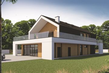  Projekt budynku usługowego Budynek usługowy BMU-430 wariant 1 (SKA1106) - projekt budynku z pełnym piętrem - Zdjęcie 4