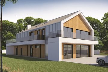  Projekt budynku usługowego Budynek usługowy BMU-430 wariant 2 (SKA1109) - projekt budynku z pełnym piętrem - Zdjęcie 2