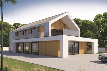  Projekt budynku usługowego Budynek usługowy BMU-430 wariant 2 (SKA1109) - projekt budynku z pełnym piętrem - Zdjęcie 3