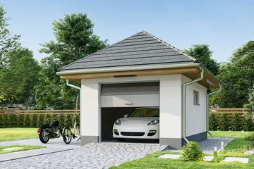  Projekt garażu g1b plus (WRD2854) - projekt garażu parterowego - Zdjęcie 1